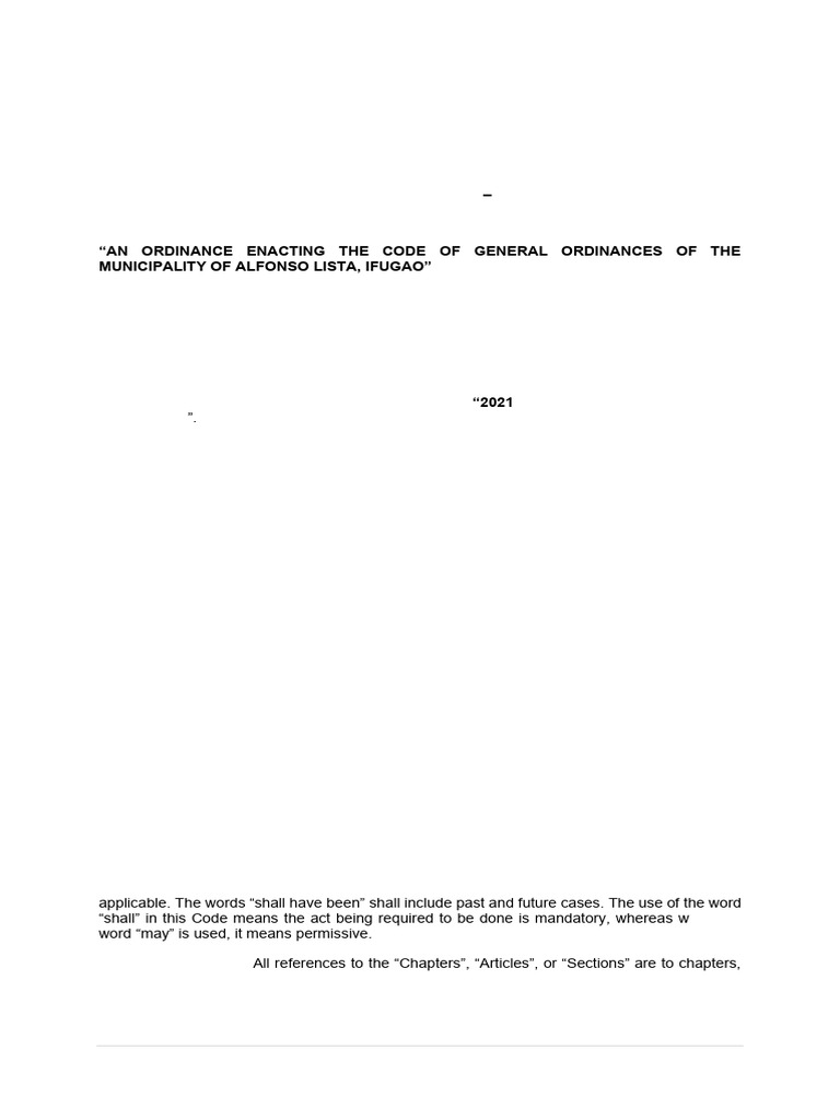 CODE of General | PDF | Statutory Interpretation | Cue Sports