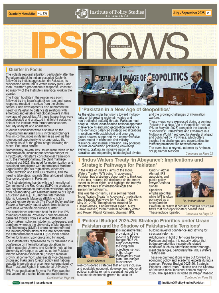IPS News (No.132) Final Ok | PDF | Pakistan | Islamic Banking And Finance