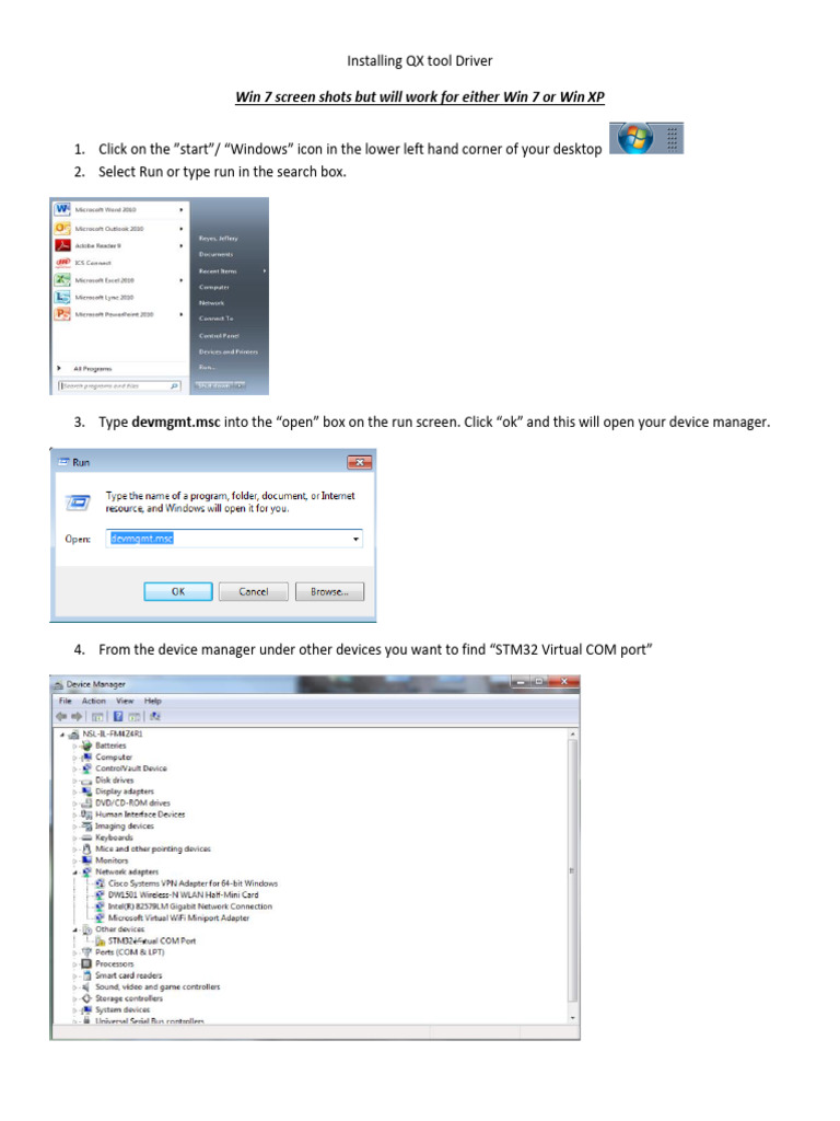Install QX Tool Driver for Win 7/XP | PDF
