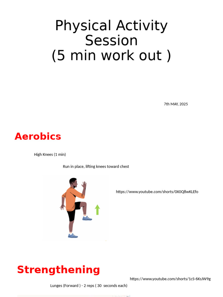 5-Minute Workout Routine Guide | PDF