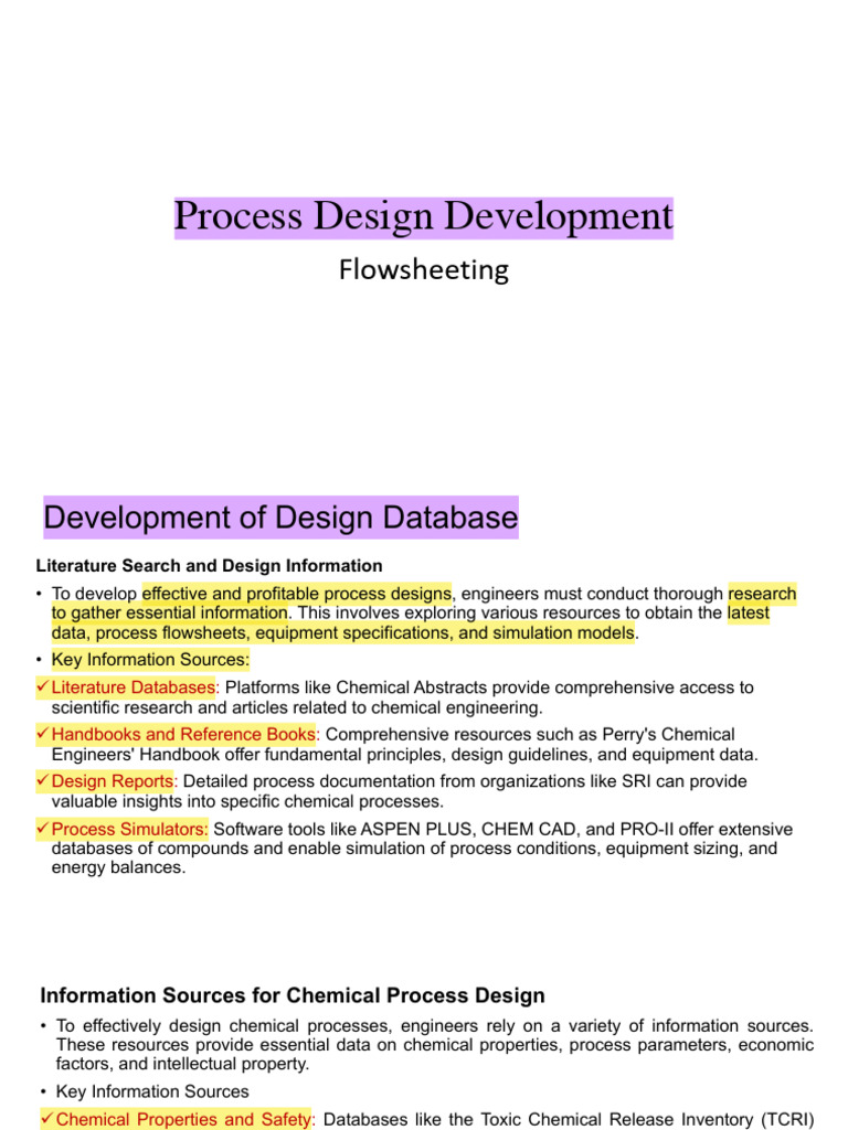 Chemical Process Design Essentials | PDF | Chemical Reactions ...