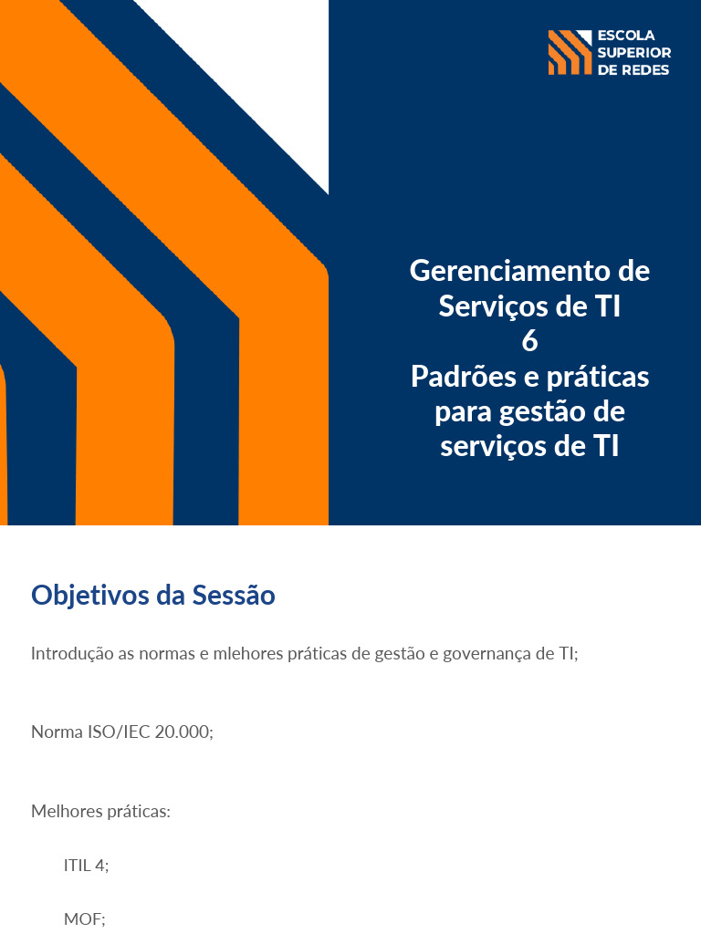 Gestão de Serviços de TI: Normas e Práticas | PDF | Cobit | Itil