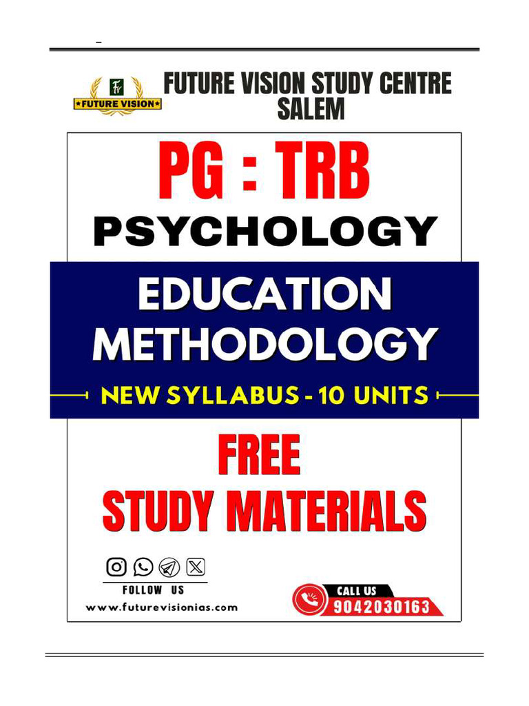 PG - TRB - Psychology - Unit - 7 - Material | PDF