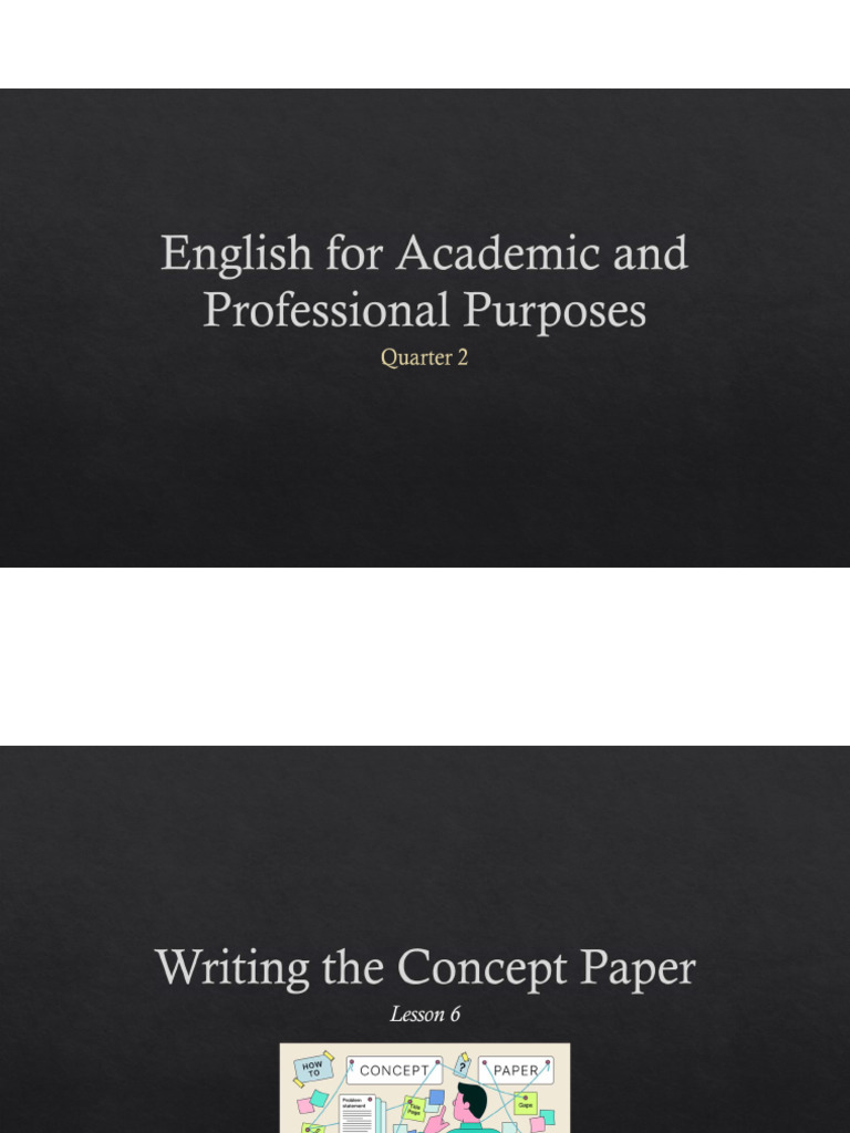 EAPP L6 Q2 Writing The Concept Paper 1 | PDF