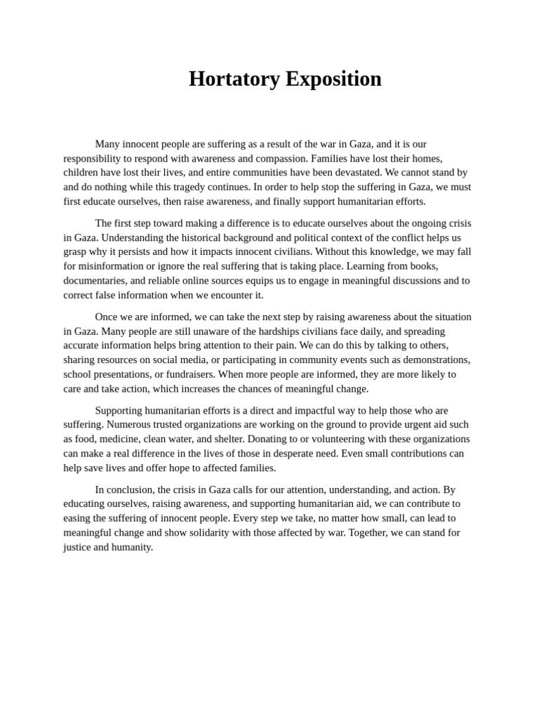 Hortatory Exposition | PDF