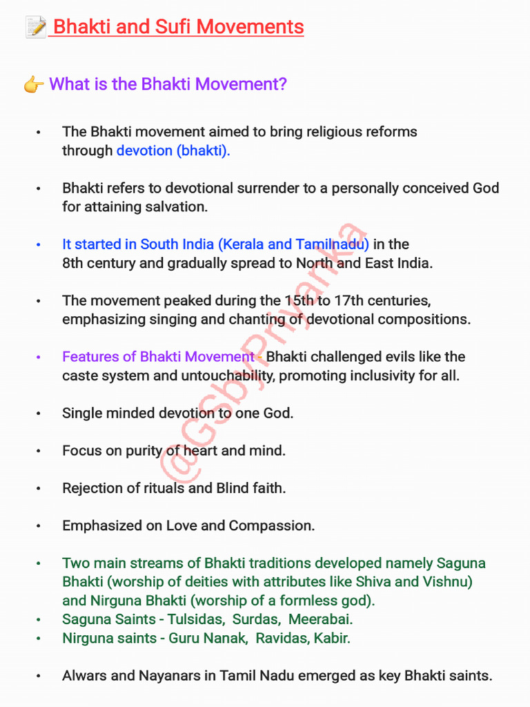 Bhakti and Sufi Movements in India | PDF