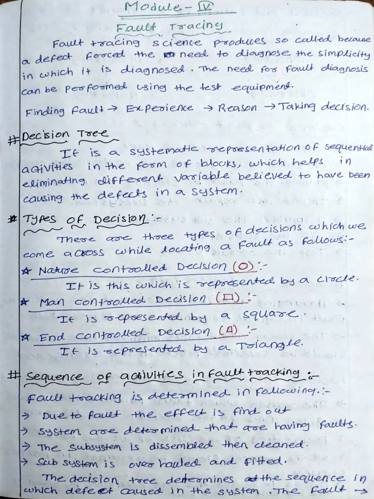 Fault Diagnosis and Decision Trees | PDF