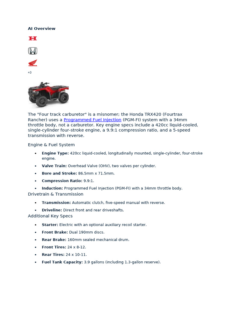 AI Overview: Programmed Fuel Injection | PDF