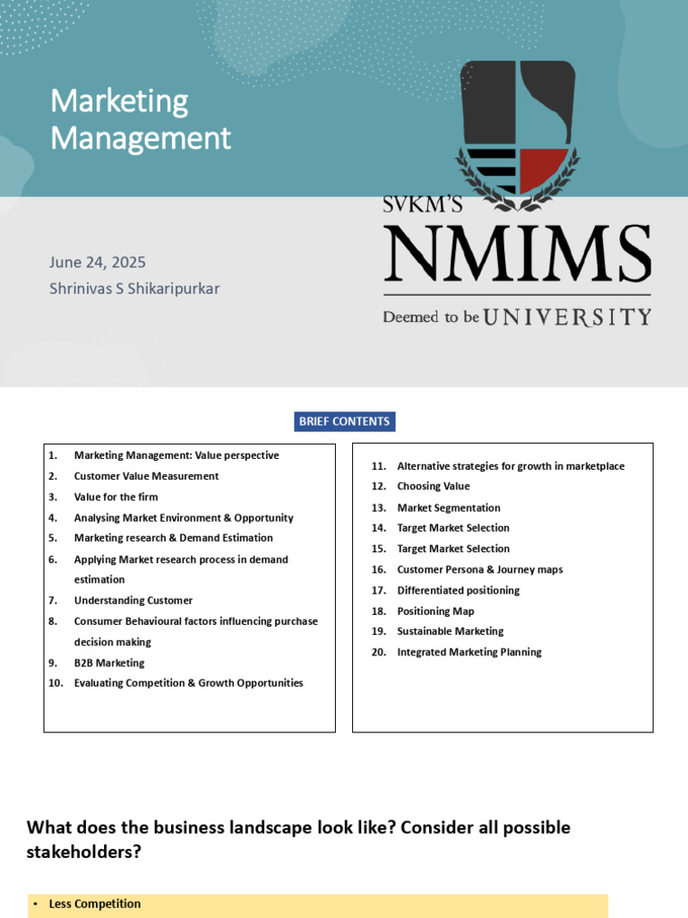 Comprehensive Marketing Management Guide | PDF | Marketing | Market ...