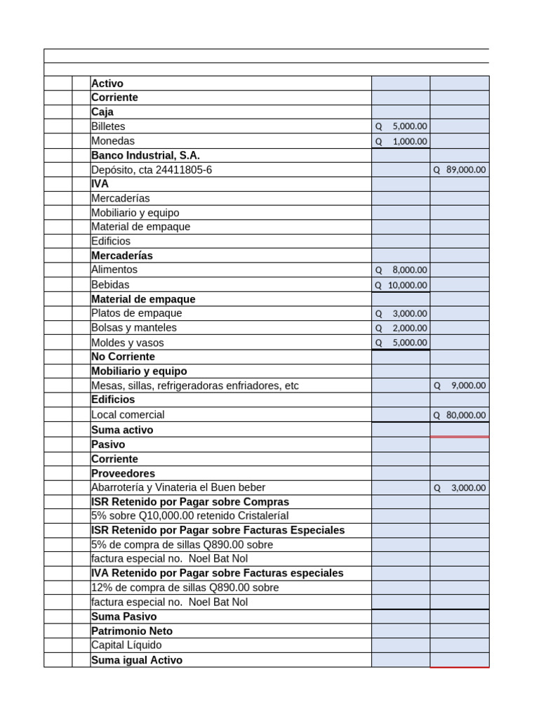Balance General de Activos y Pasivos | PDF