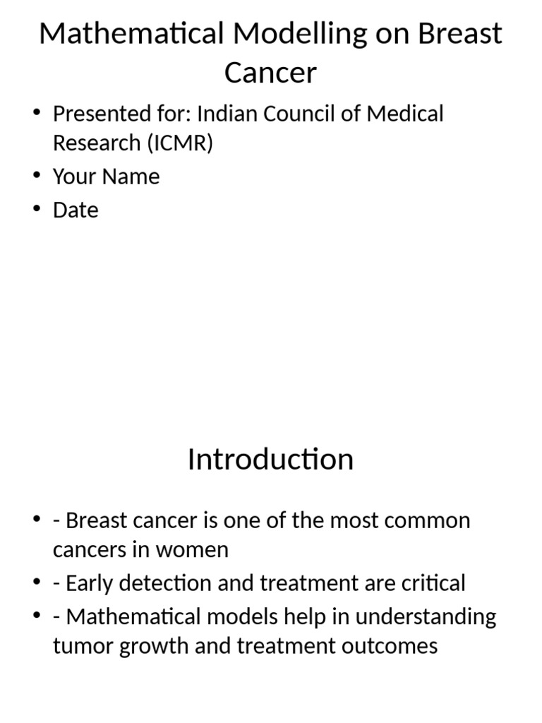 Breast Cancer Mathematical Modeling Insights | PDF | Cancer | Breast Cancer