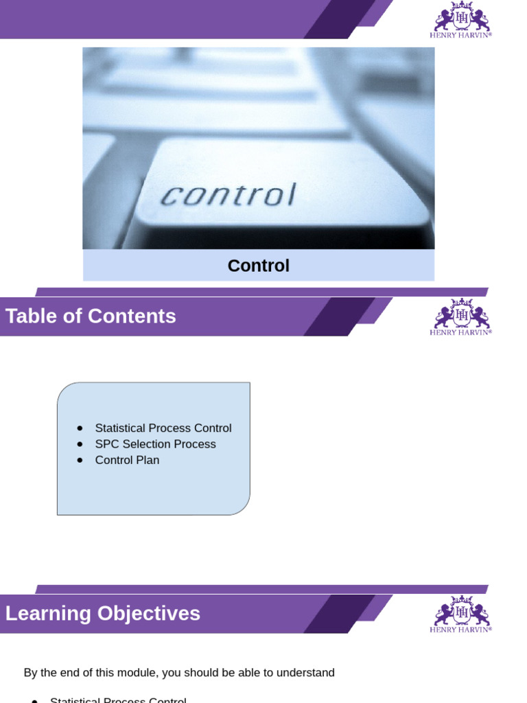Module 6 - Lean Six Sigma Green Belt Course - Control | PDF | Six Sigma