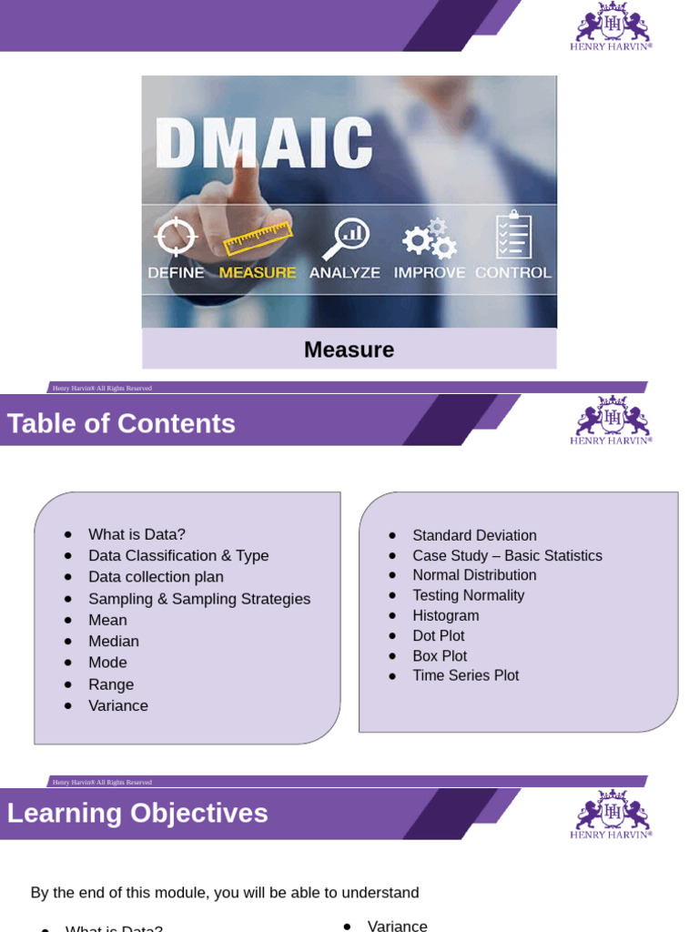 Module 3 - Lean Six Sigma Green Belt Course - Measure | PDF | Sampling ...