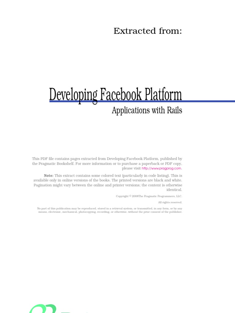 Developing Facebook Platform: Extracted From | PDF | Facebook | Web Server