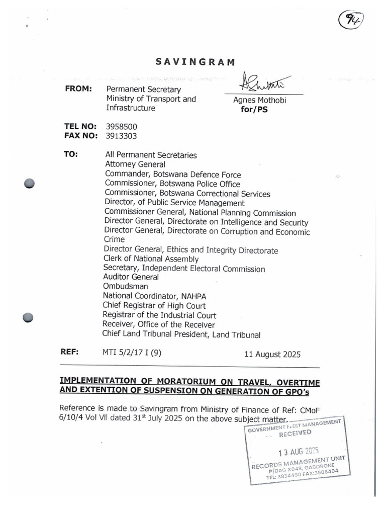 Moratorium On Travel | PDF