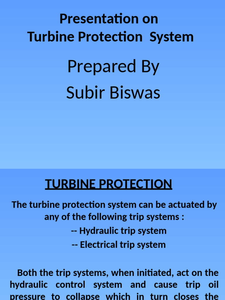 Turbine Protection | PDF | Valve | Turbine