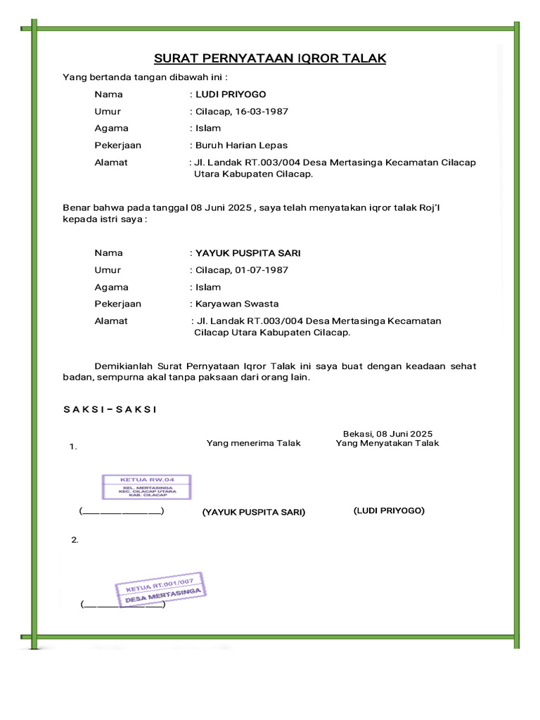 Talak Yayuk | PDF