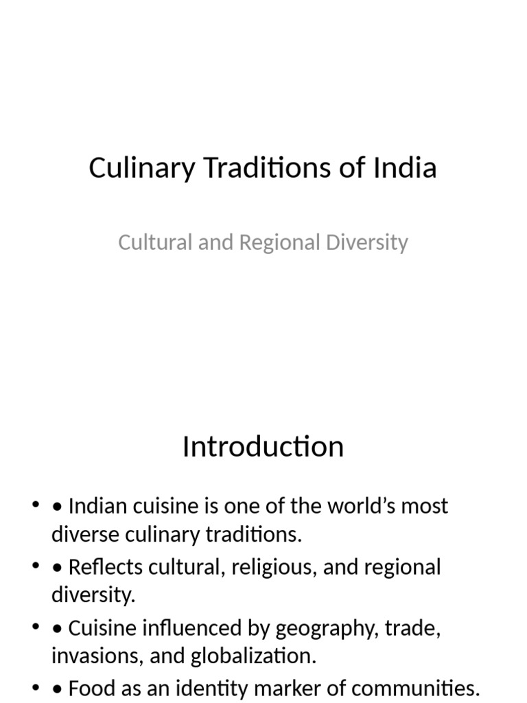 Culinary Traditions of India | PDF | Indian Cuisine | Cuisine