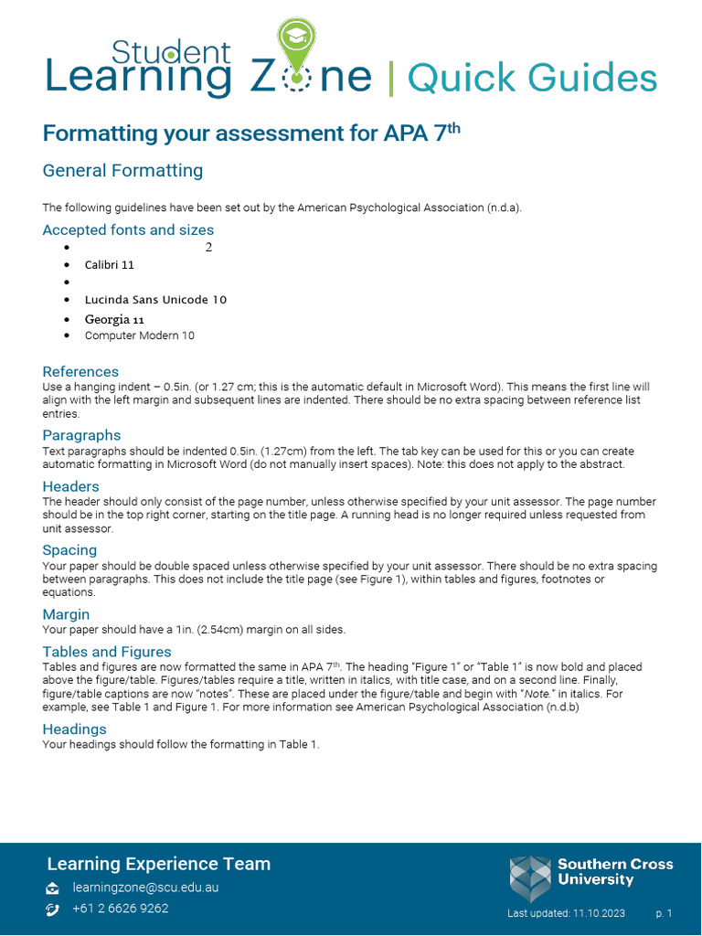 Formatting For APA7th-2 | PDF | Apa Style | American Psychological ...