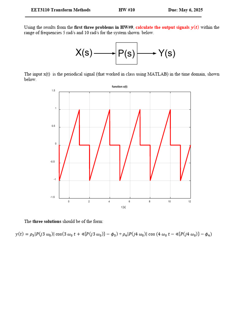 EET3110 HW10 Sol | PDF | Filter (Signal Processing) | Electrical ...