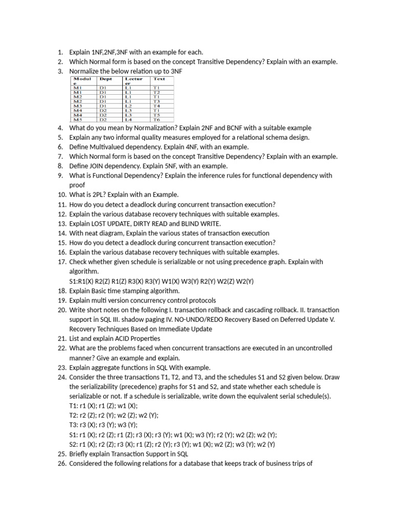 Database Normalization and Transaction Management | PDF | Concurrency ...