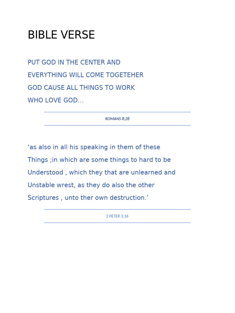 Bible Verses for Faith and Trust | PDF