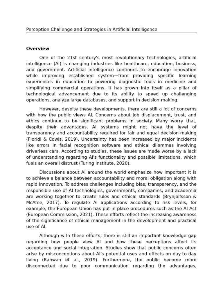 AI Perception Challenges and Solutions | PDF | Artificial Intelligence ...