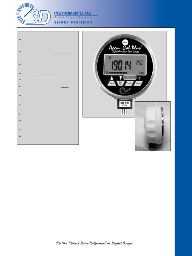 Accu-Cal Plus Digital Test Gauge Overview | PDF | Calibration ...