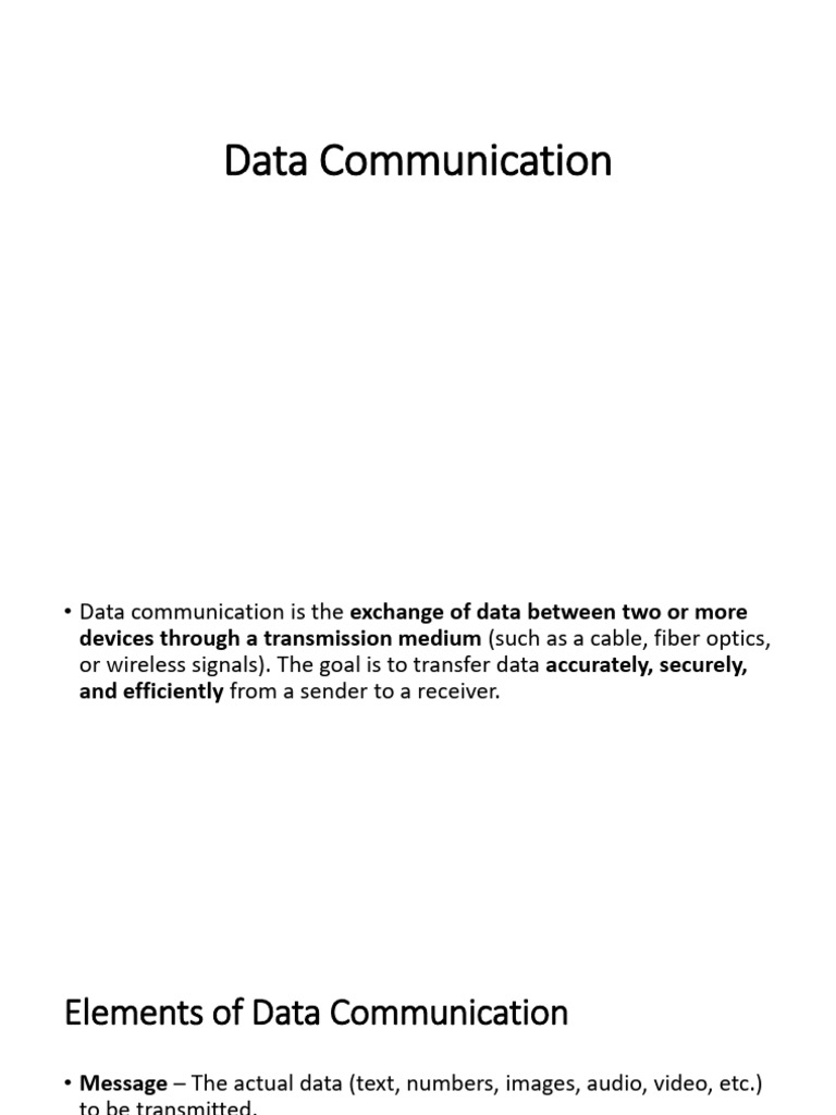 Understanding Data Communication Basics | PDF