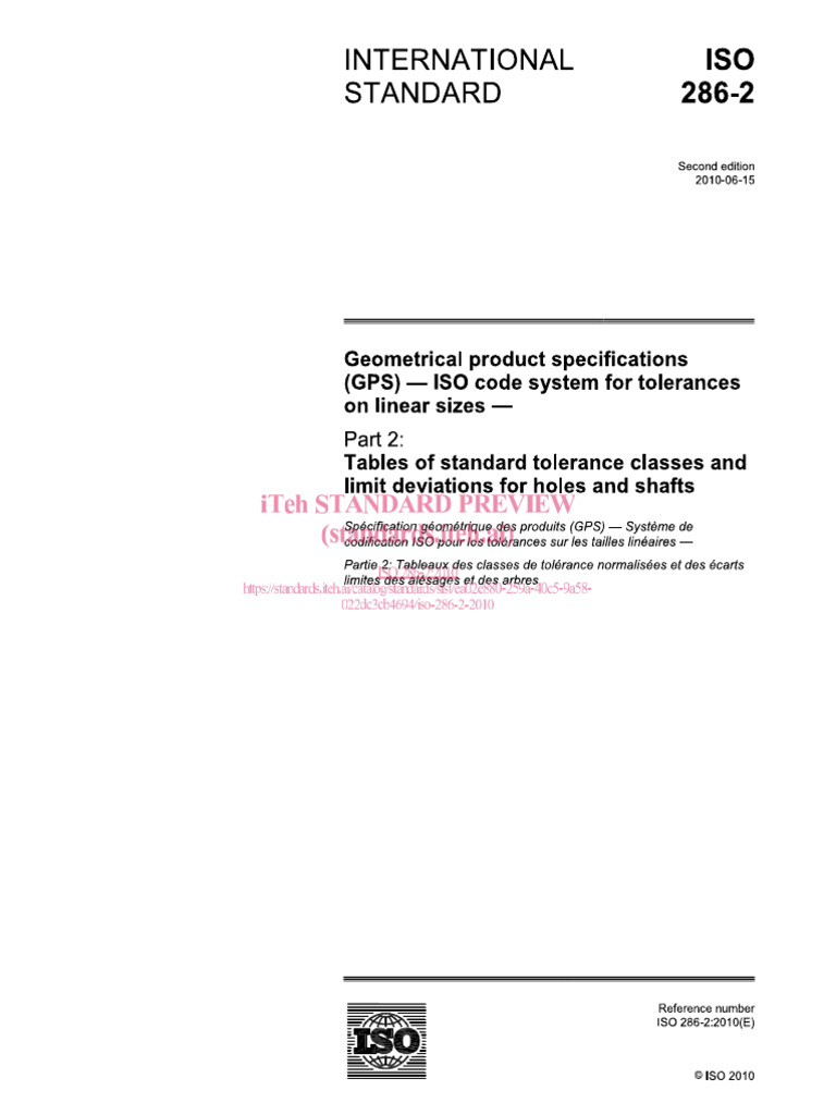 Iso 286 2 | PDF