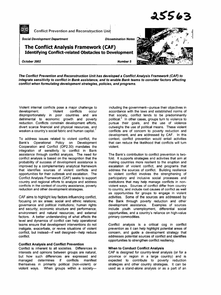 Conflict Analysis Framework Overview | PDF | Poverty | Poverty ...