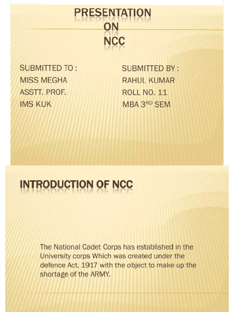 NCC Practical | PDF