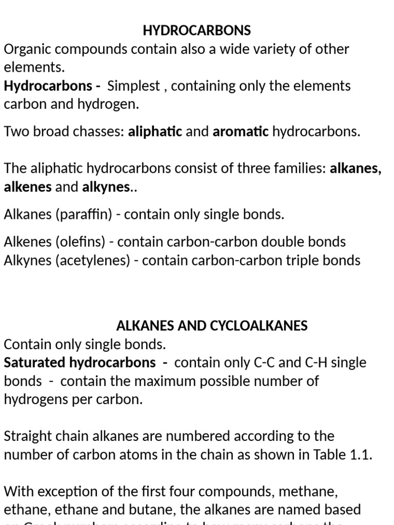 Understanding Hydrocarbons and Alkanes | PDF | Alkane | Alkene