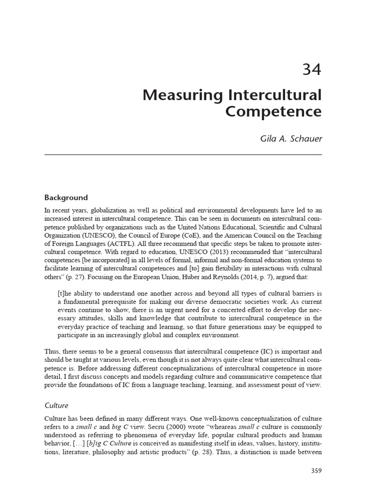 Intercultural Competence Measurement Guide | PDF | Educational ...