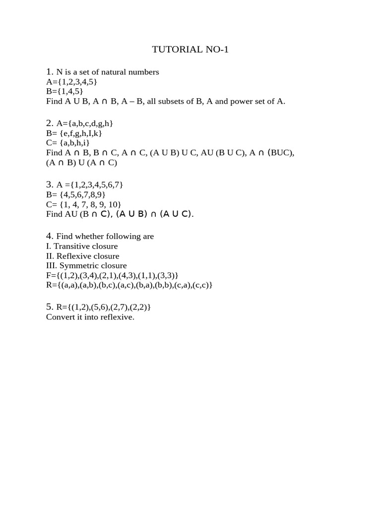 Tutorial No1 | PDF