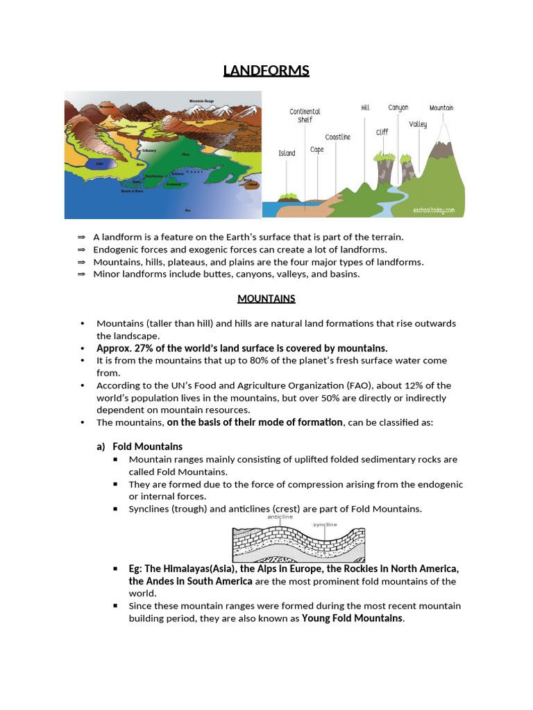 Landforms | PDF