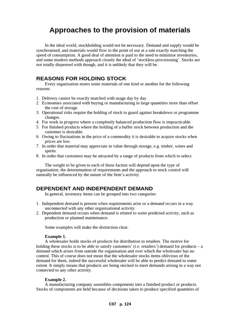 Strategies for Effective Stock Management | PDF | Lean Manufacturing ...