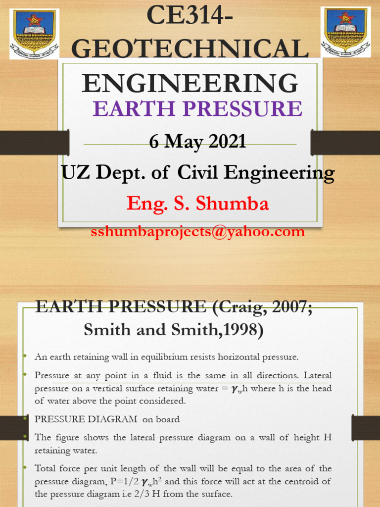 Understanding Earth Pressure in Geotechnics | PDF | Mechanics | Applied ...