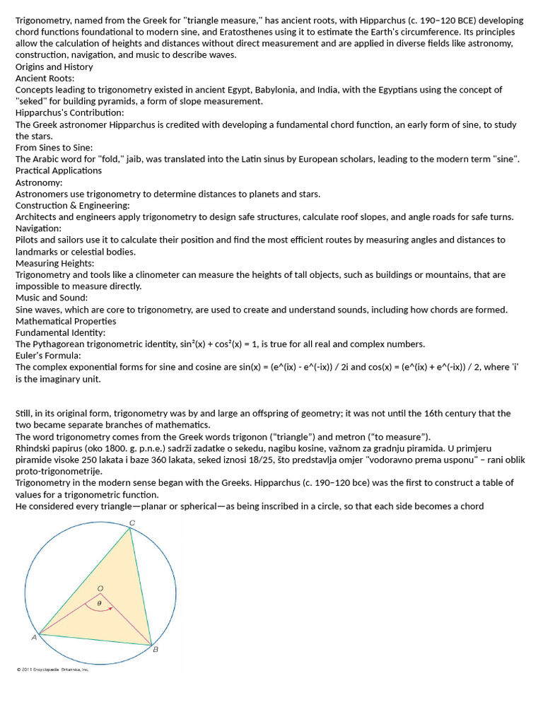 Trigonometry's Role in Astronomy | PDF | Trigonometry | Trigonometric ...