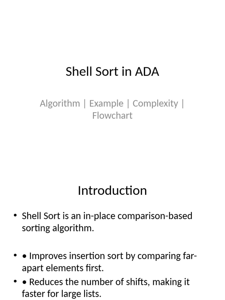 Shell Sort Flowchart Overview | PDF
