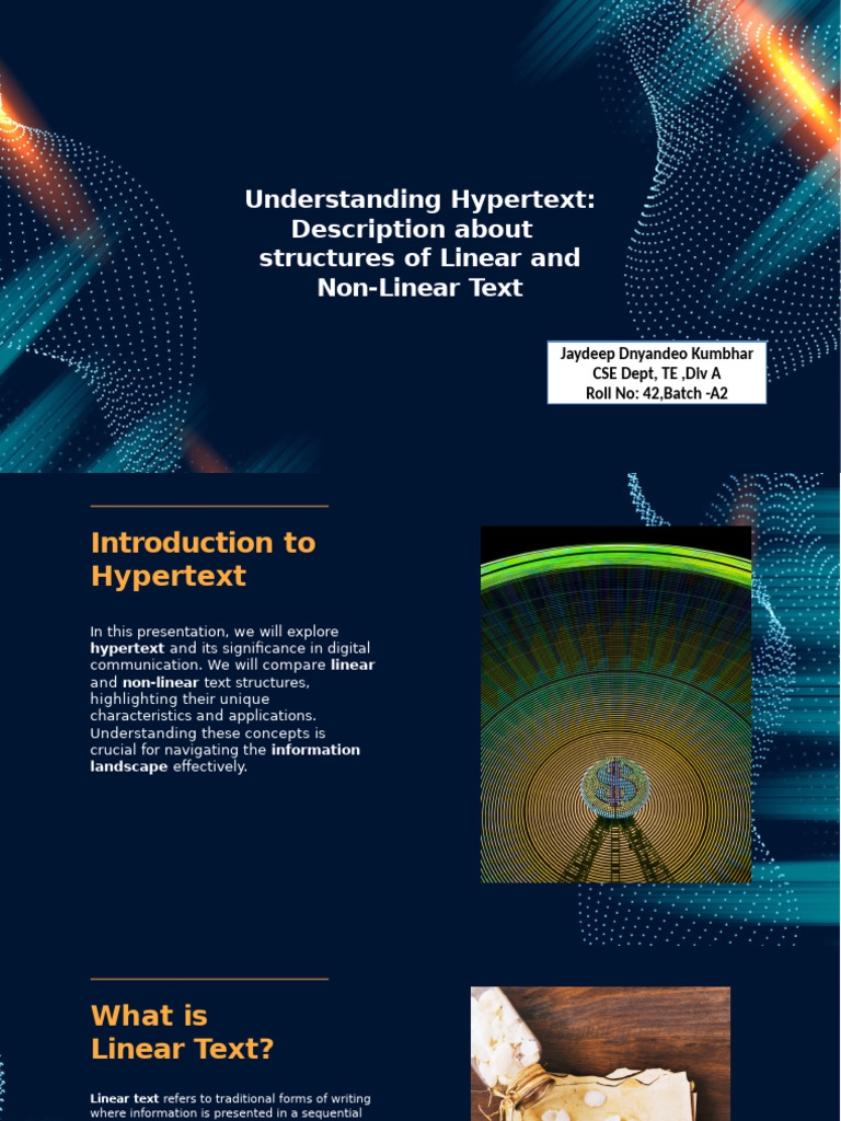 Linear vs Non-Linear Text Structures | PDF | Hypertext | Reading ...
