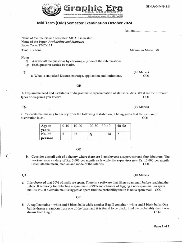 Tmc111 Midsem 2024 Oct | PDF