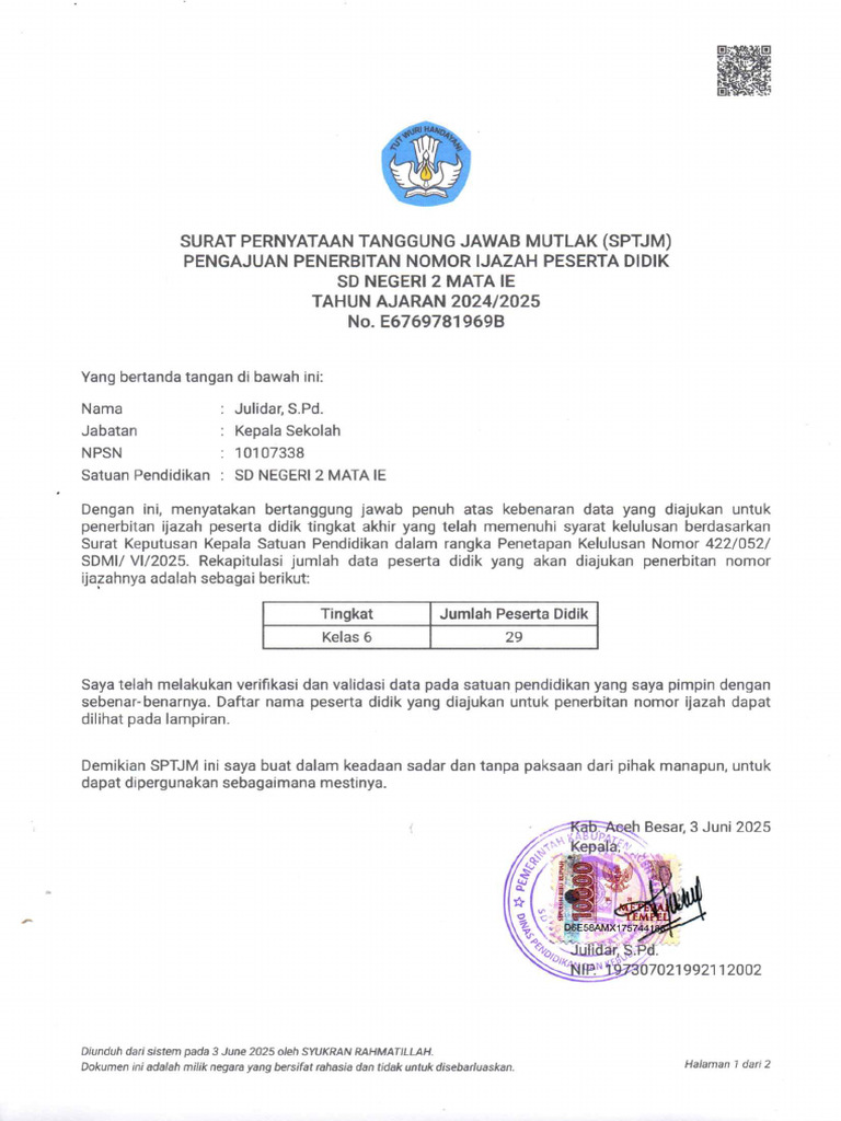 Scan SPTJM Sdmi 2025. | PDF