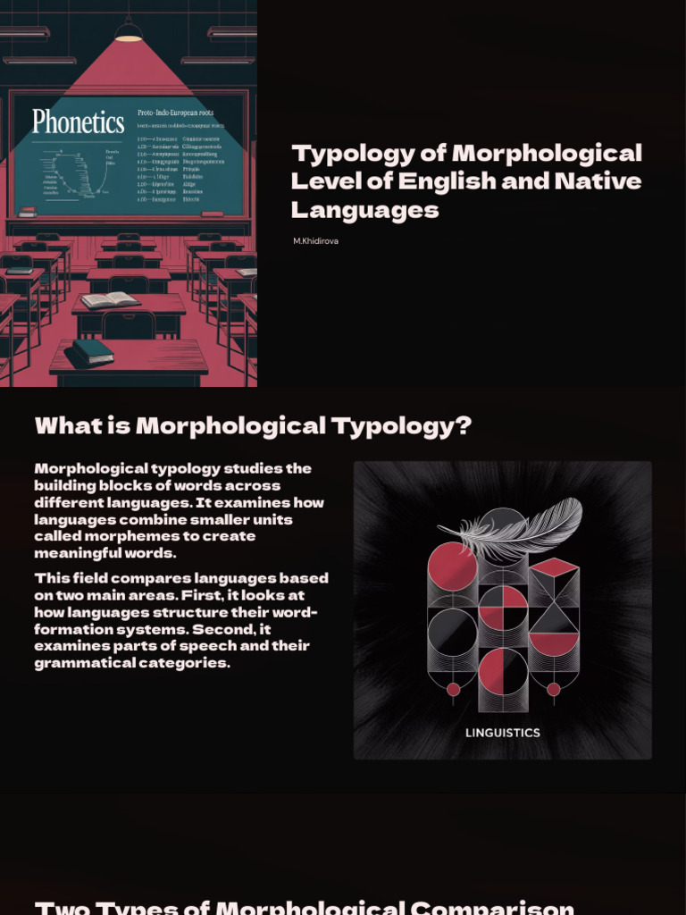 Typology of Morphological Level of English and Native Languages | PDF ...