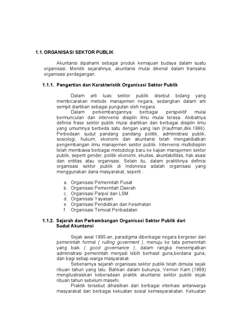 Organisasi Sektor Publik