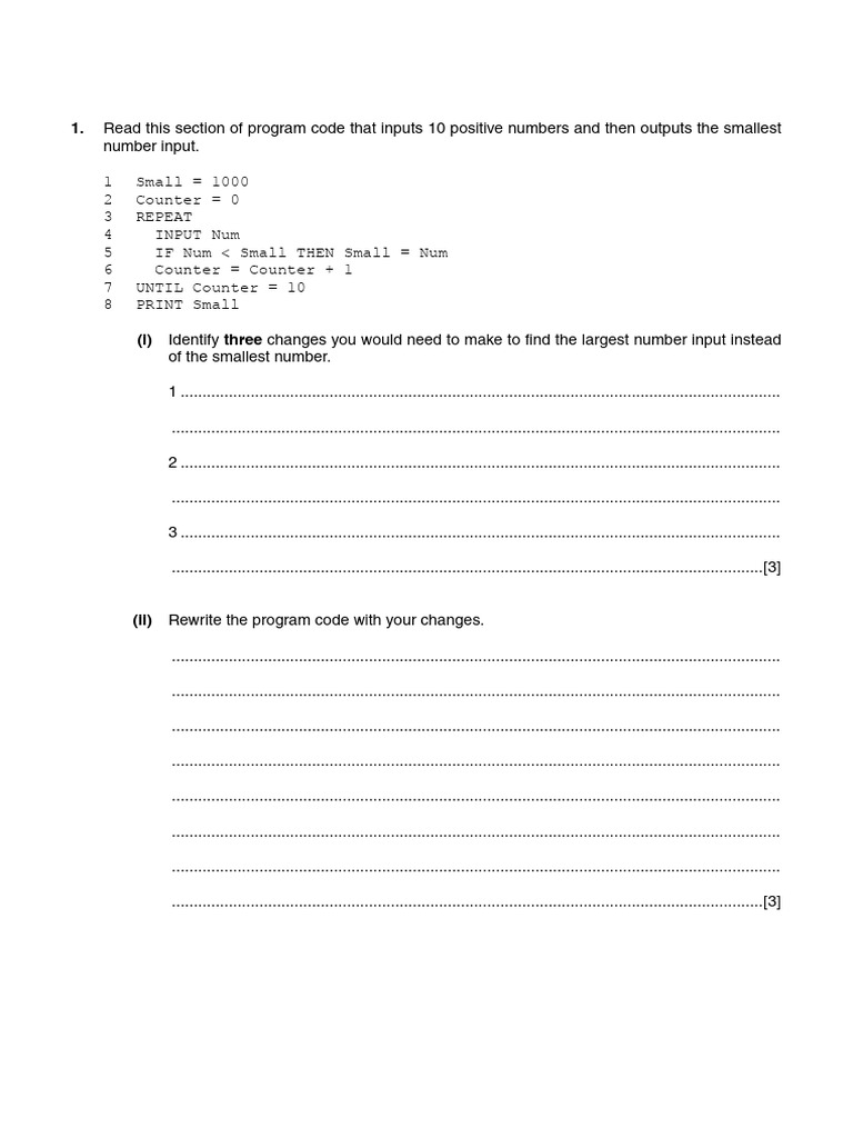 Program Code Analysis and Corrections | PDF | Control Flow | Algorithms ...