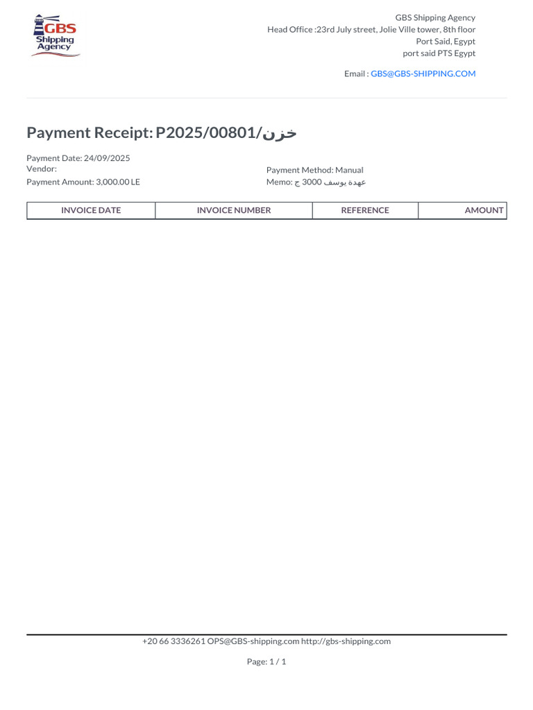 Payment Receipt | PDF