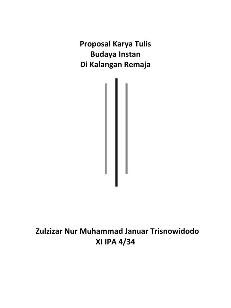 Contoh Proposal Kegiatan KARYA TULIS
