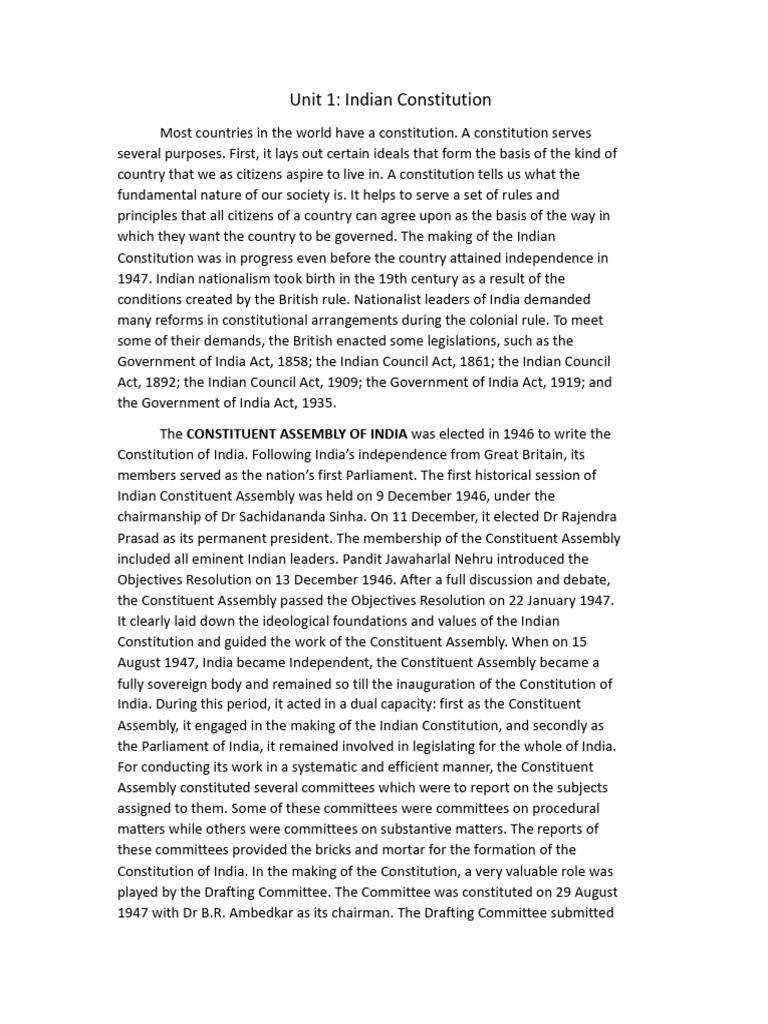 Overview of the Indian Constitution | PDF | Political Science | Justice