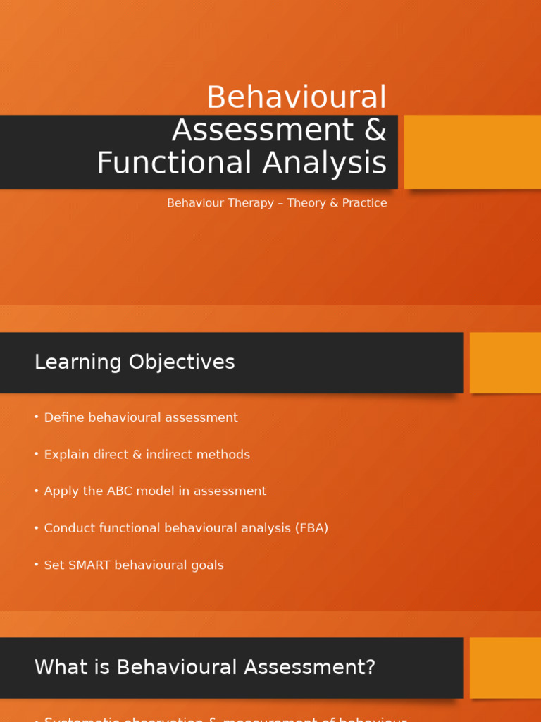 Behavioural Assessment & FBA Guide | PDF | Behavior | Behaviour Therapy